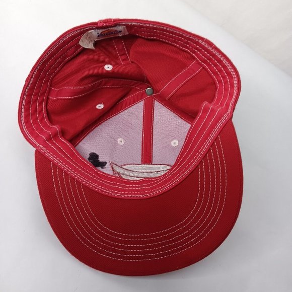Dickies XL Fitted Cap Red Canvas Logo Acrylic Wool Blend Hat Workwear READ - Picture 6 of 10